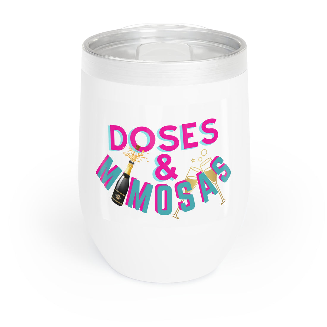 Doses &amp; Mimosas Wine Tumbler