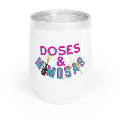 Doses &amp; Mimosas Wine Tumbler
