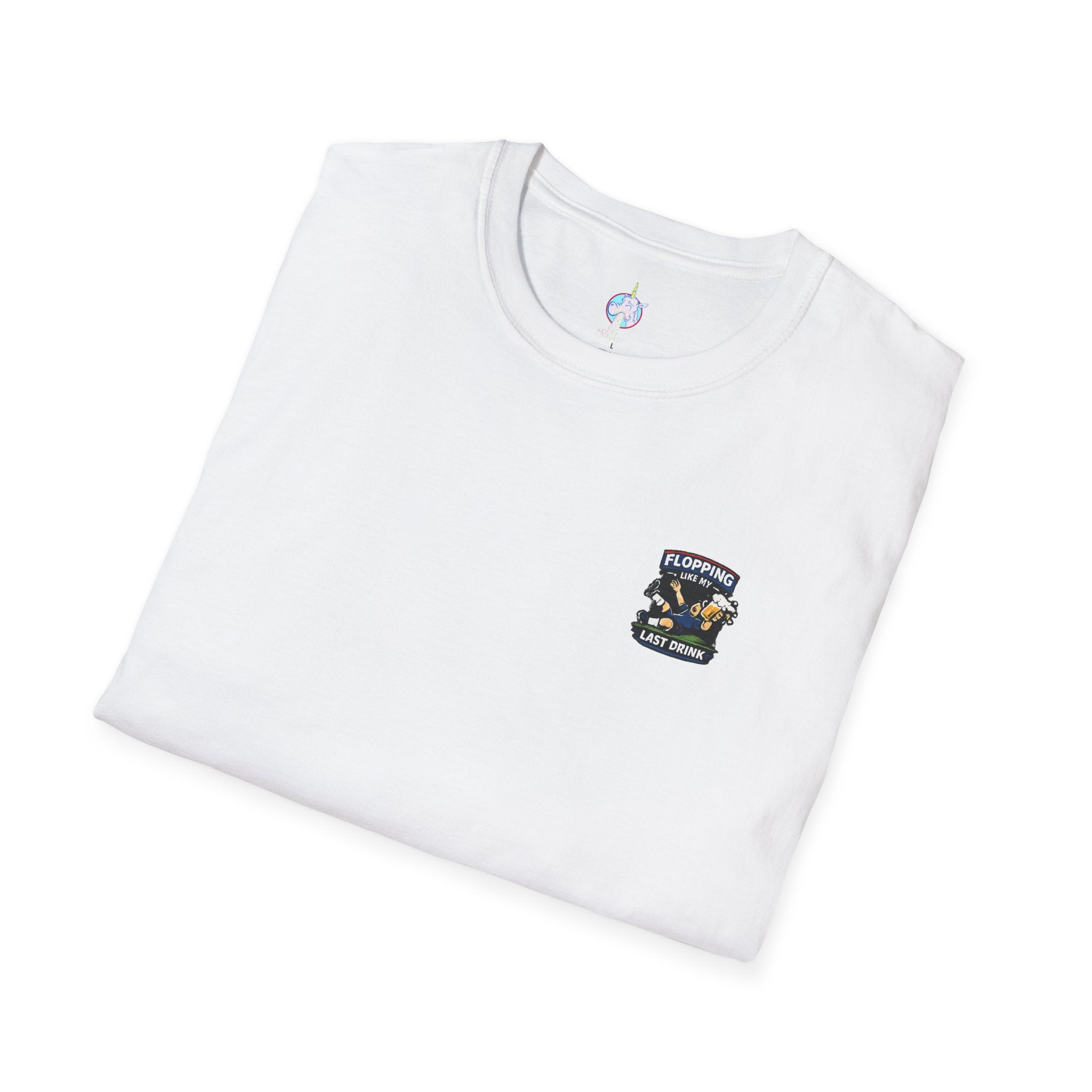 Flopping Like My Last Drink T-Shirt – Funny Bar &amp; Beer Drinking Tee