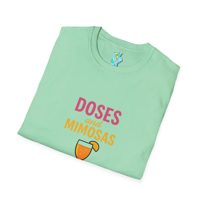Doses and Mimosas- Party Vibes Unisex T-Shirt