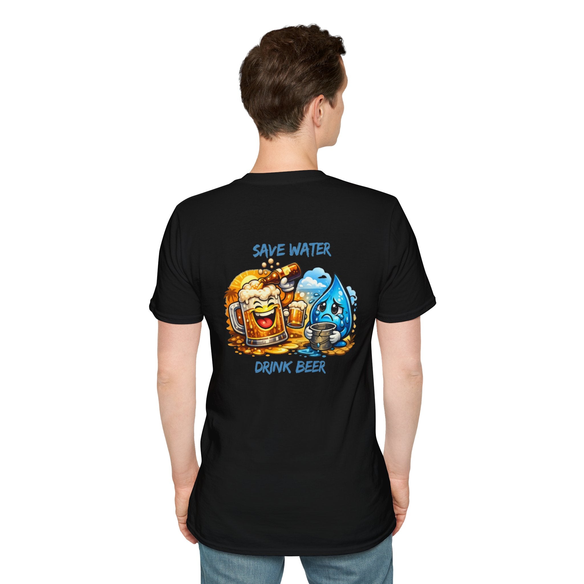 Save Water Drink Beer T-Shirt — Funny Beer &amp; Water Cartoon Tee