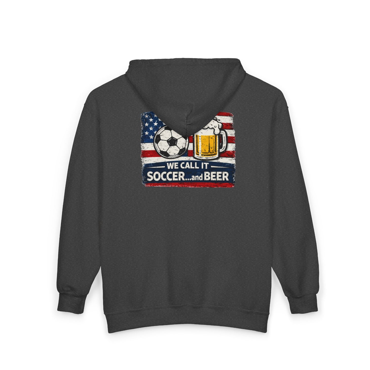 Soccer and Beer Full-Zip Hoodie — We Call It Soccer...and Beer Graphic Jacket