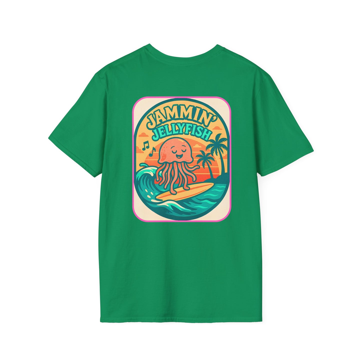 Jammin' Jellyfish Unisex Softstyle T-Shirt - Beach Life Vibes