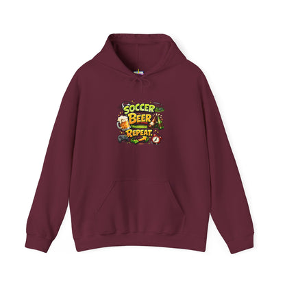 Soccer Beer Repeat Funny Hoodie