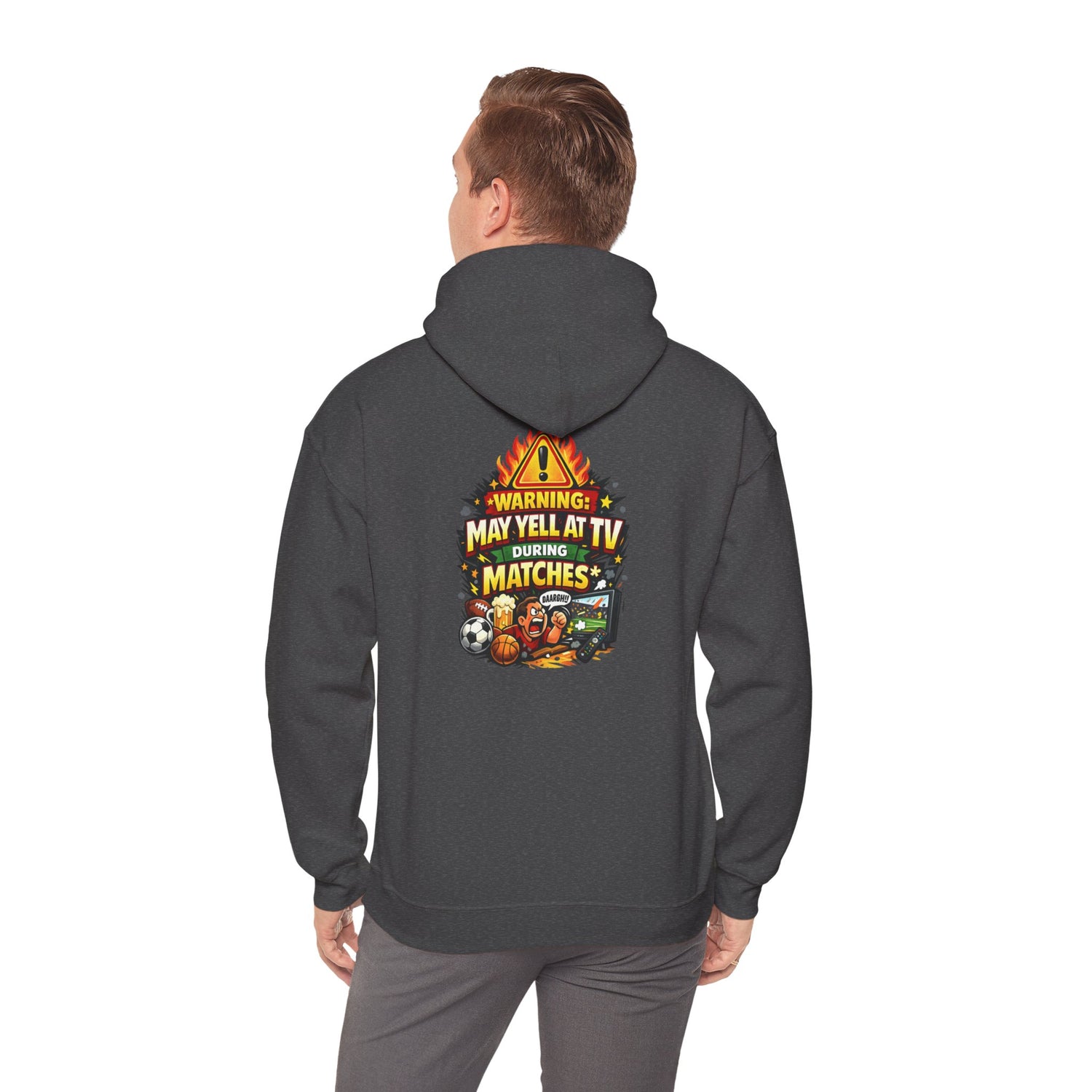 Warning May Yell At TV During Matches Funny Hoodie