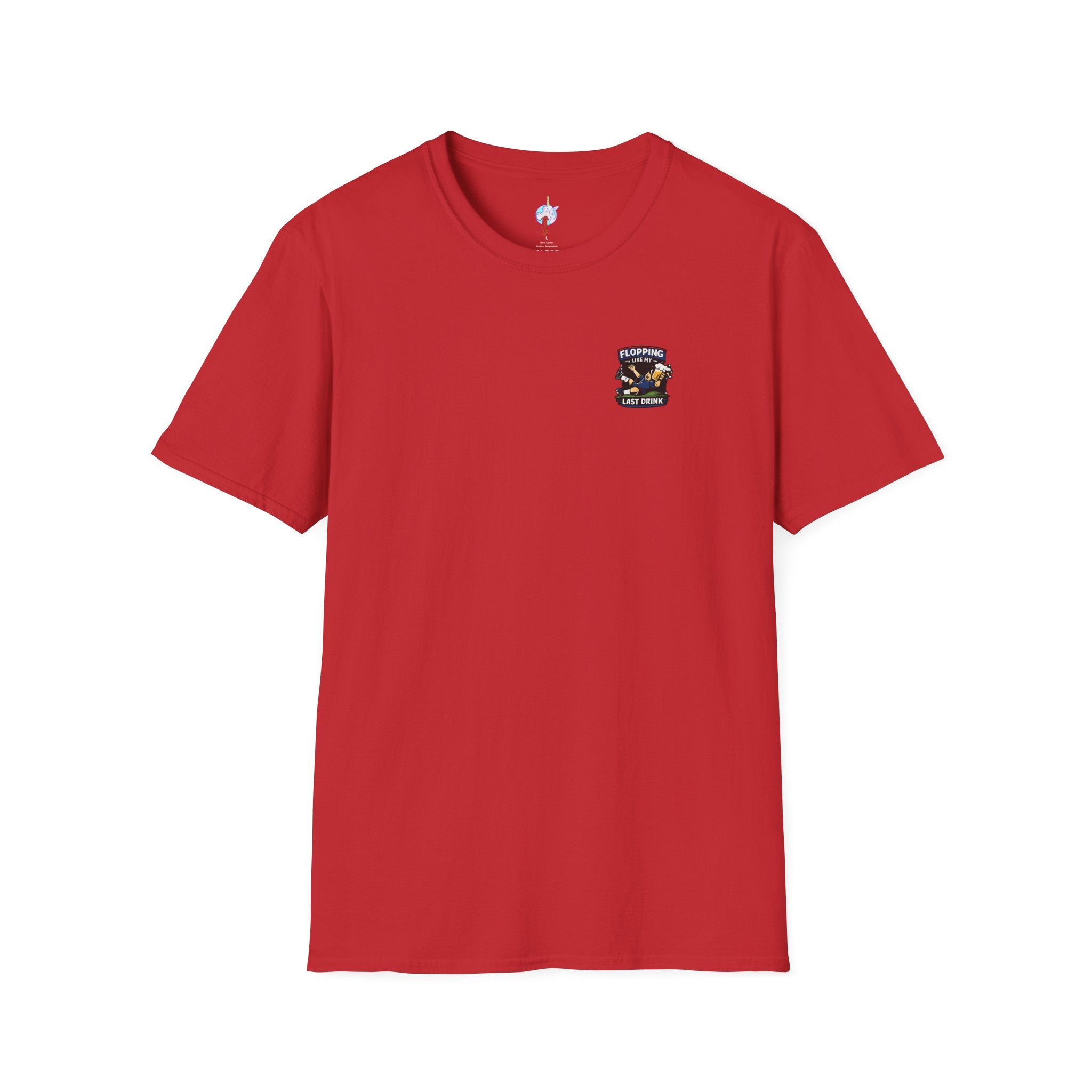 Flopping Like My Last Drink T-Shirt – Funny Bar &amp; Beer Drinking Tee