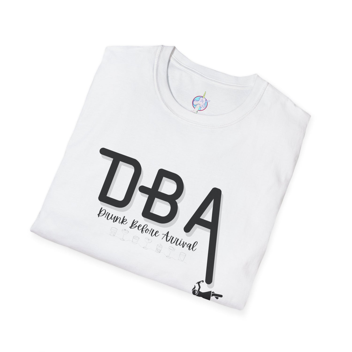 Drunk Before Arrival Funny T-Shirt — Bold Party Tee