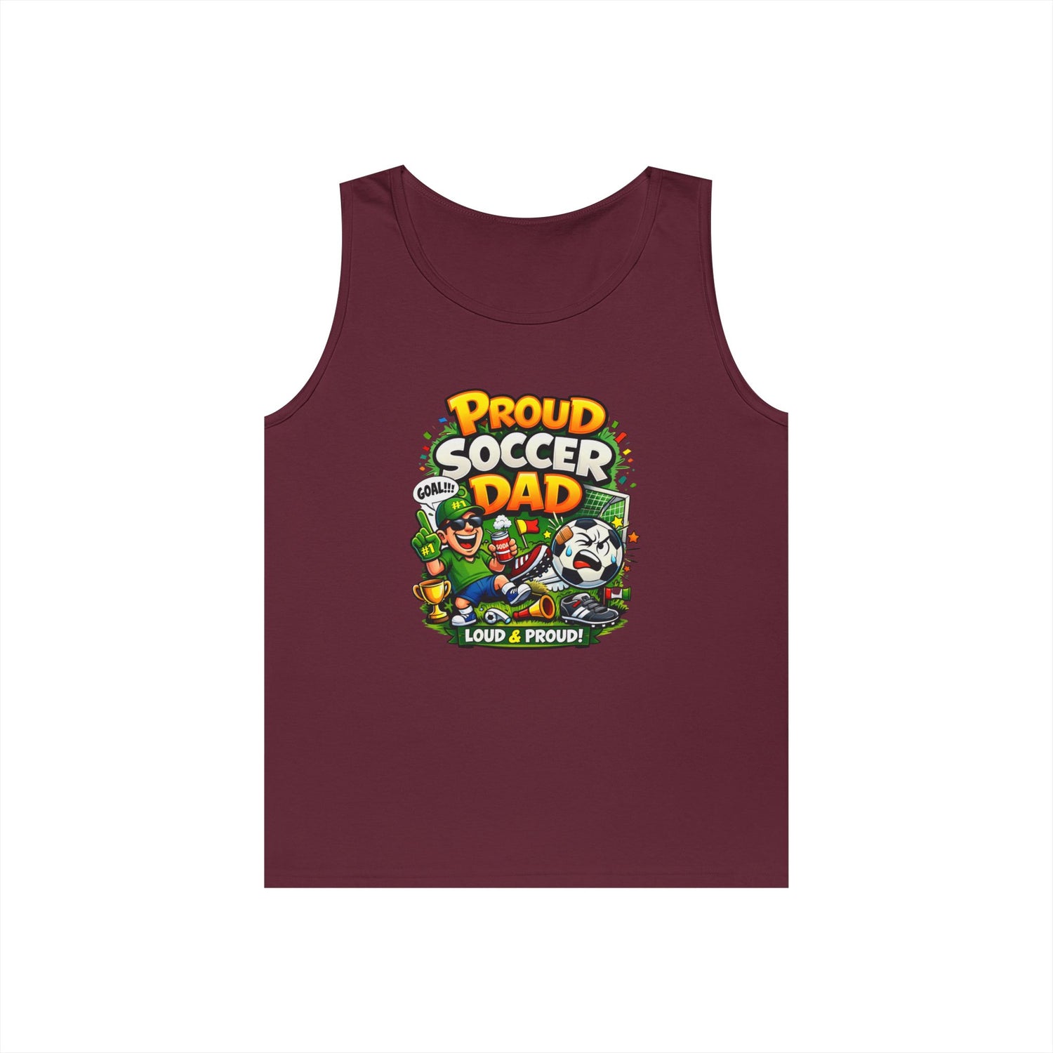 Proud Soccer Dad Tank Top — Loud &amp; Proud Dad Soccer Shirt