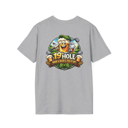 19th Hole Golf T-Shirt — "Grab a Beer &amp; Tee It Up" Vintage Golfing Tee