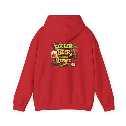 Soccer Beer Repeat Funny Hoodie