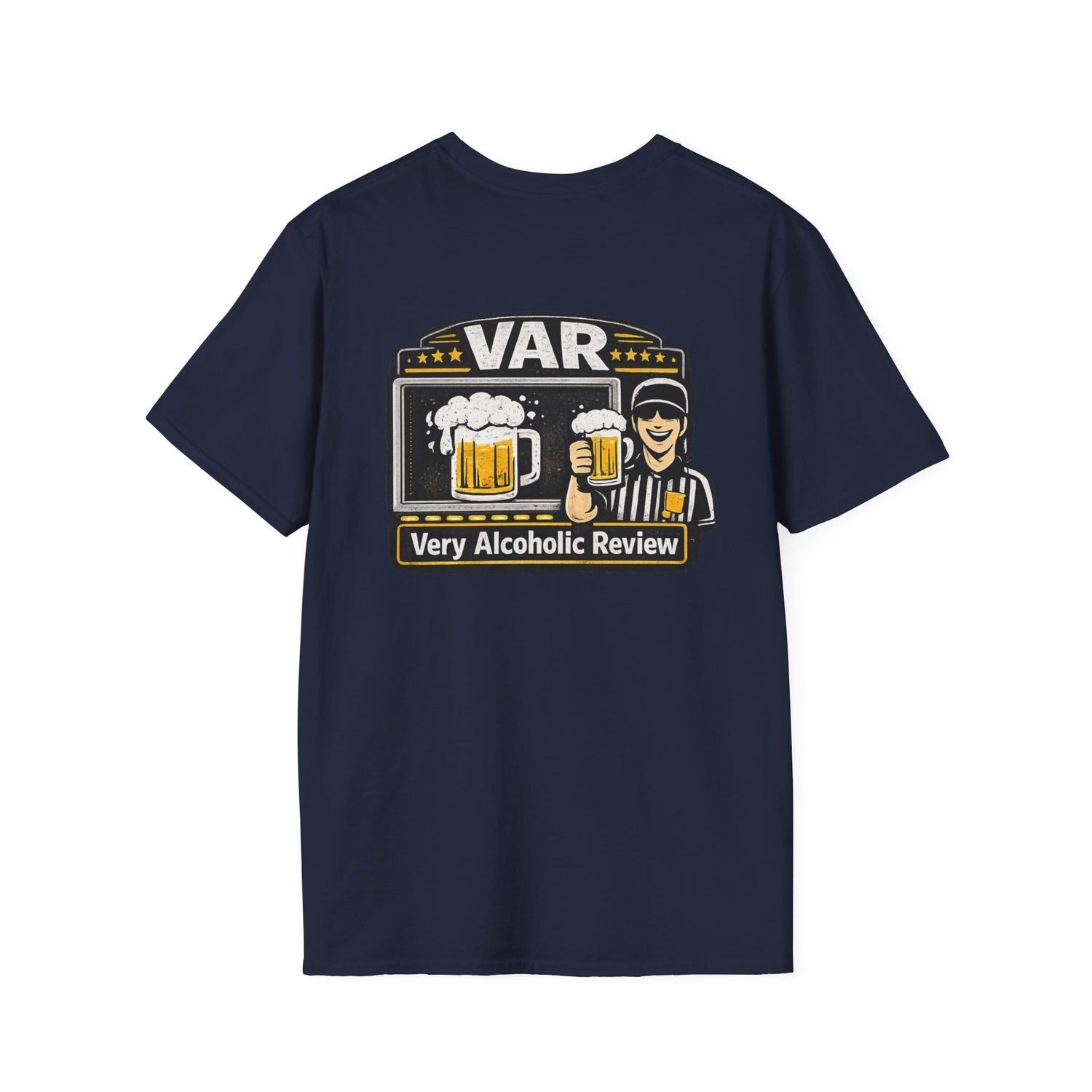 VAR "Very Alcoholic Review" Soccer T-Shirt — Beer Referee Graphic Tee