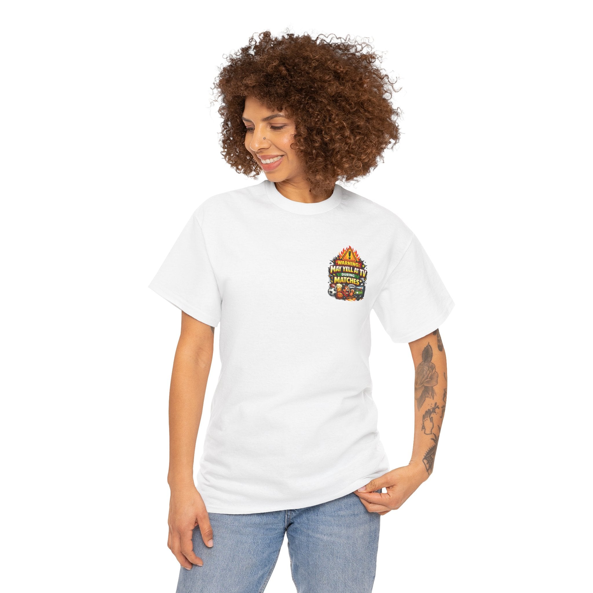 Warning May Yell At TV During Matches Funny T-Shirt