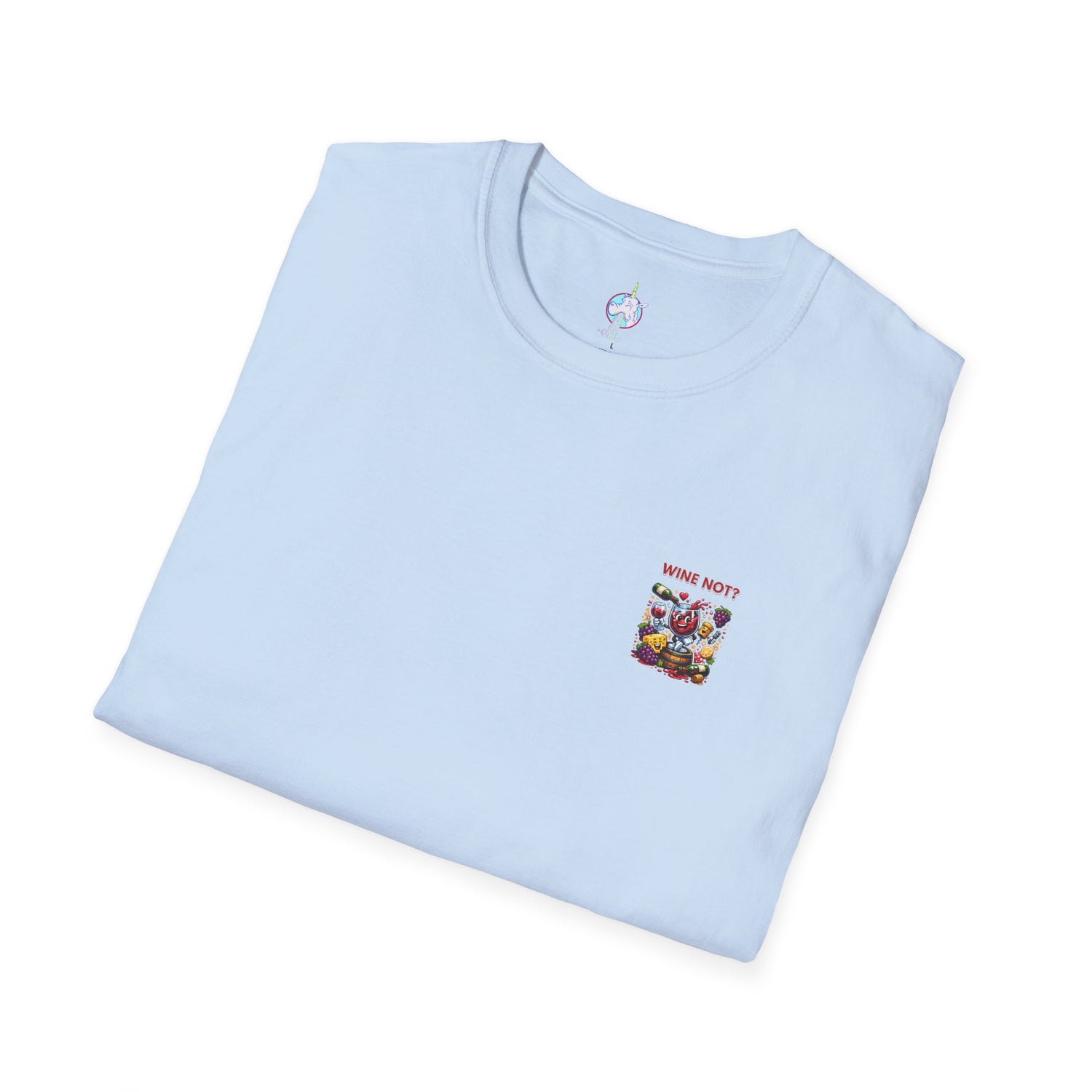 Wine Not? Graphic T-Shirt — Funny Wine Glass &amp; Grapes Tee