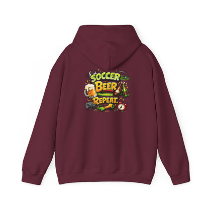 Soccer Beer Repeat Funny Hoodie