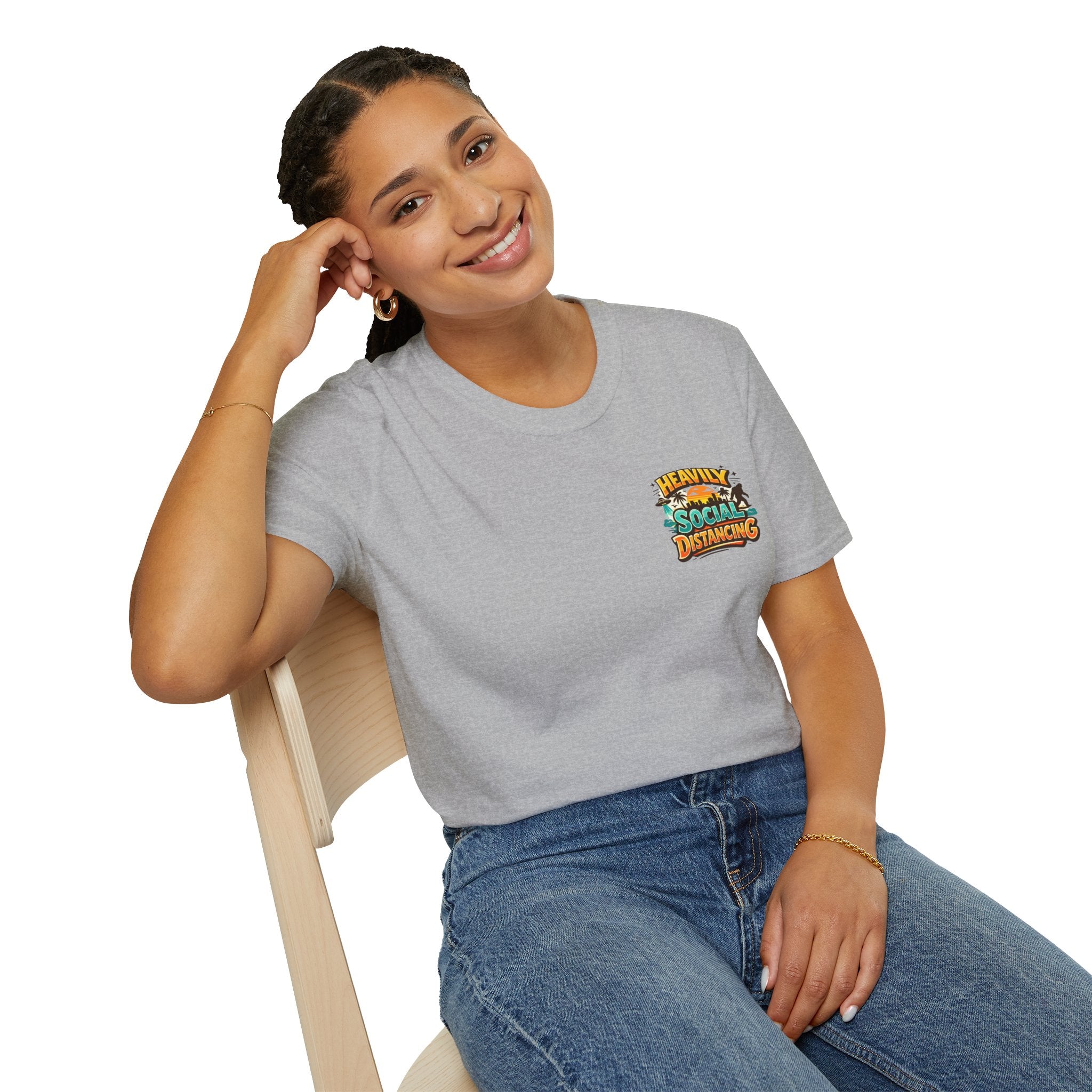 Heavily Socially Distancing Funny T-Shirt