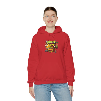 Soccer Beer Repeat Funny Hoodie