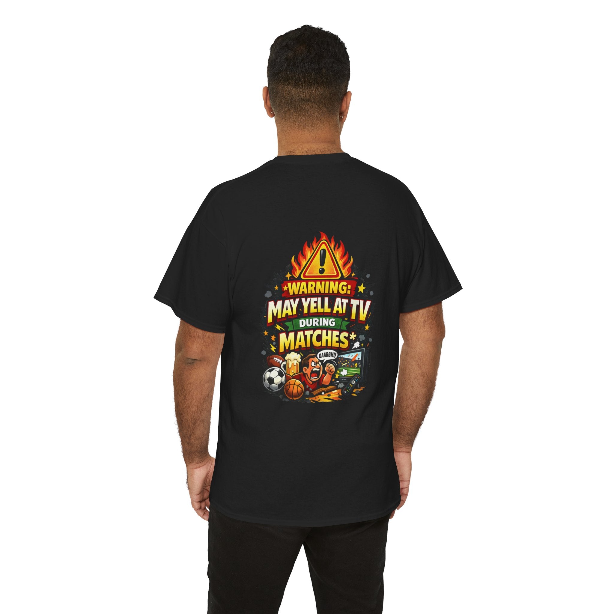 Warning May Yell At TV During Matches Funny T-Shirt