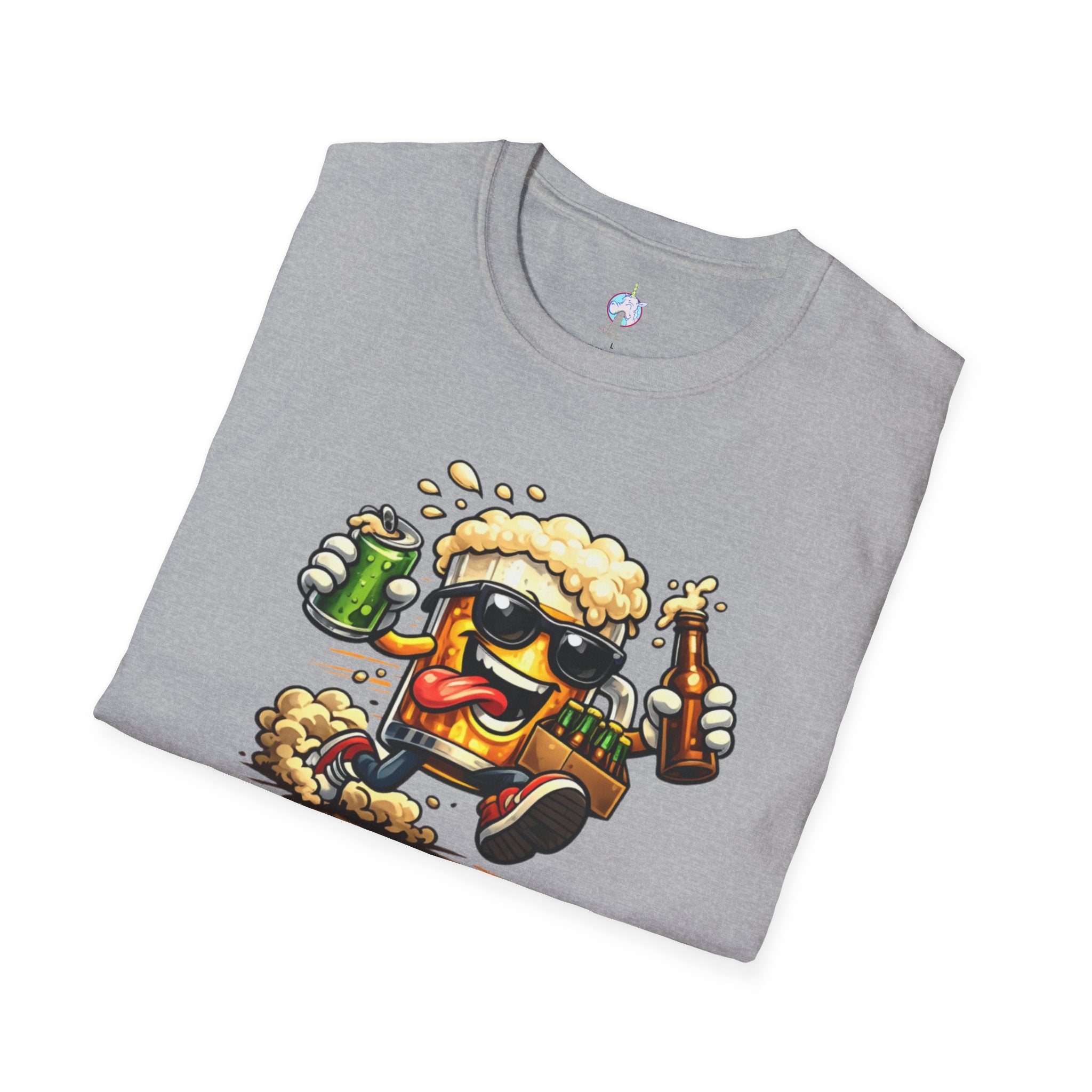 Beer Run T-Shirt — Funny Cartoon Beer Mug Design for Parties &amp; St. Patrick’s Day