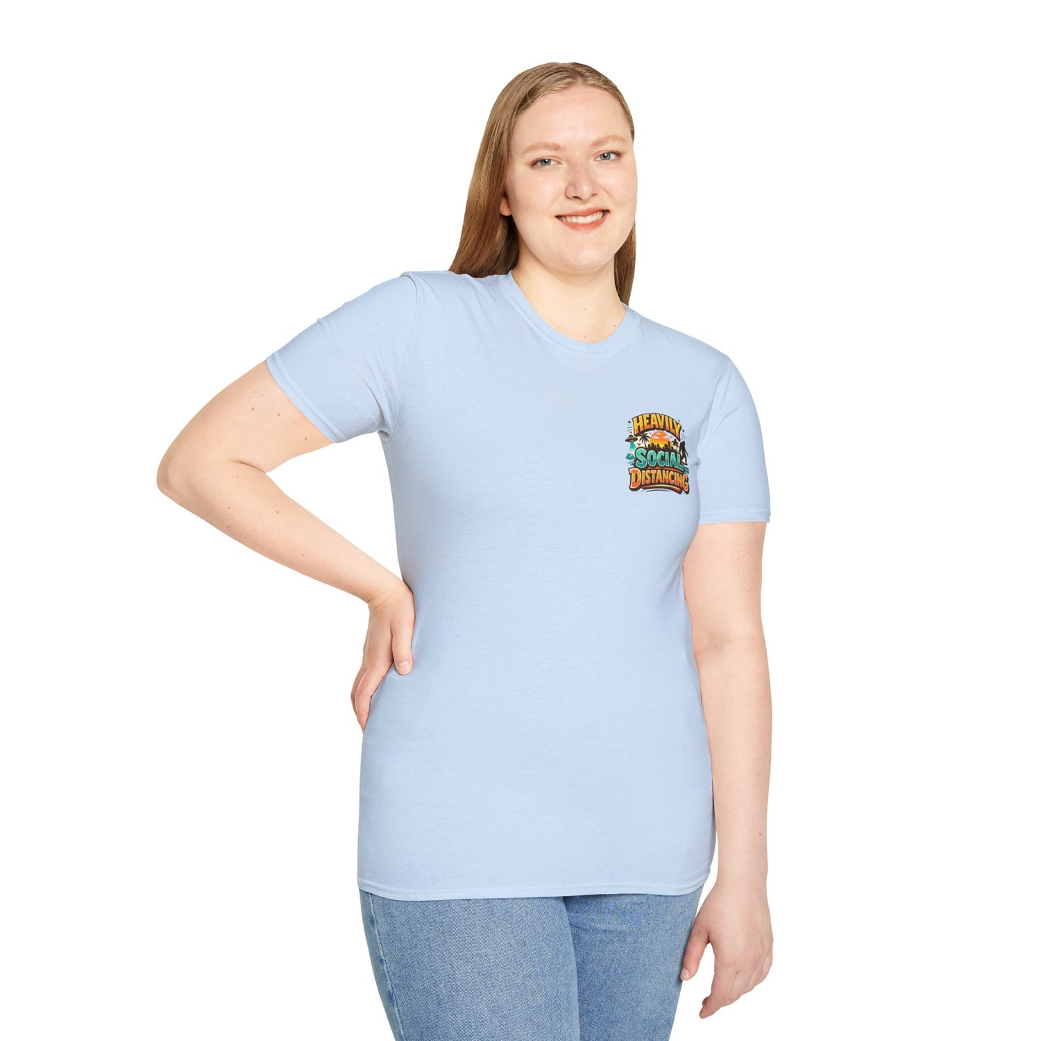 Heavily Socially Distancing Funny T-Shirt