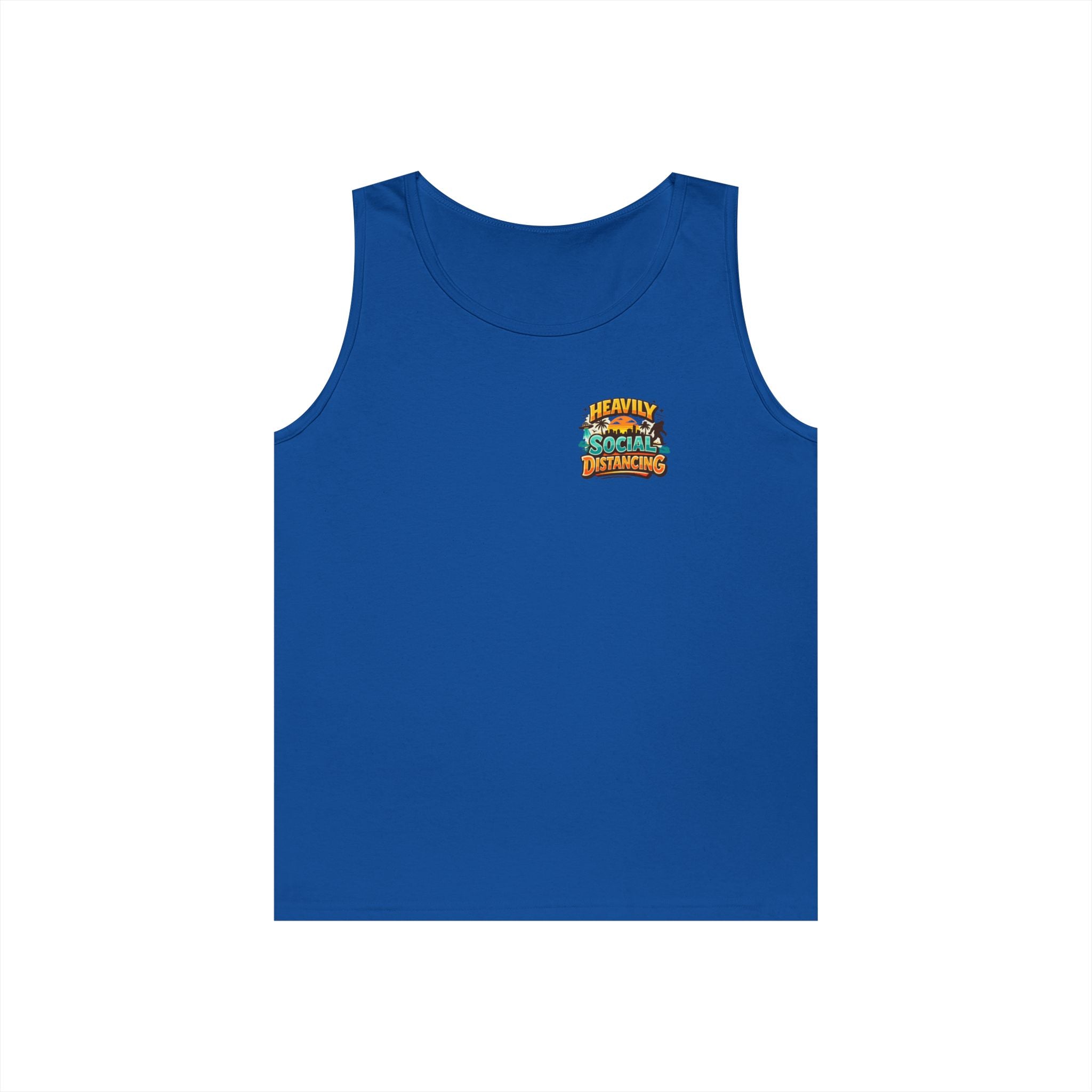 Heavily Socially Distancing Funny Tank Top
