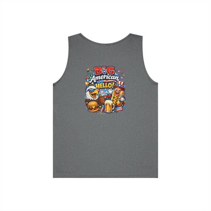 Big American Hello Funny Tank Top Patriotic