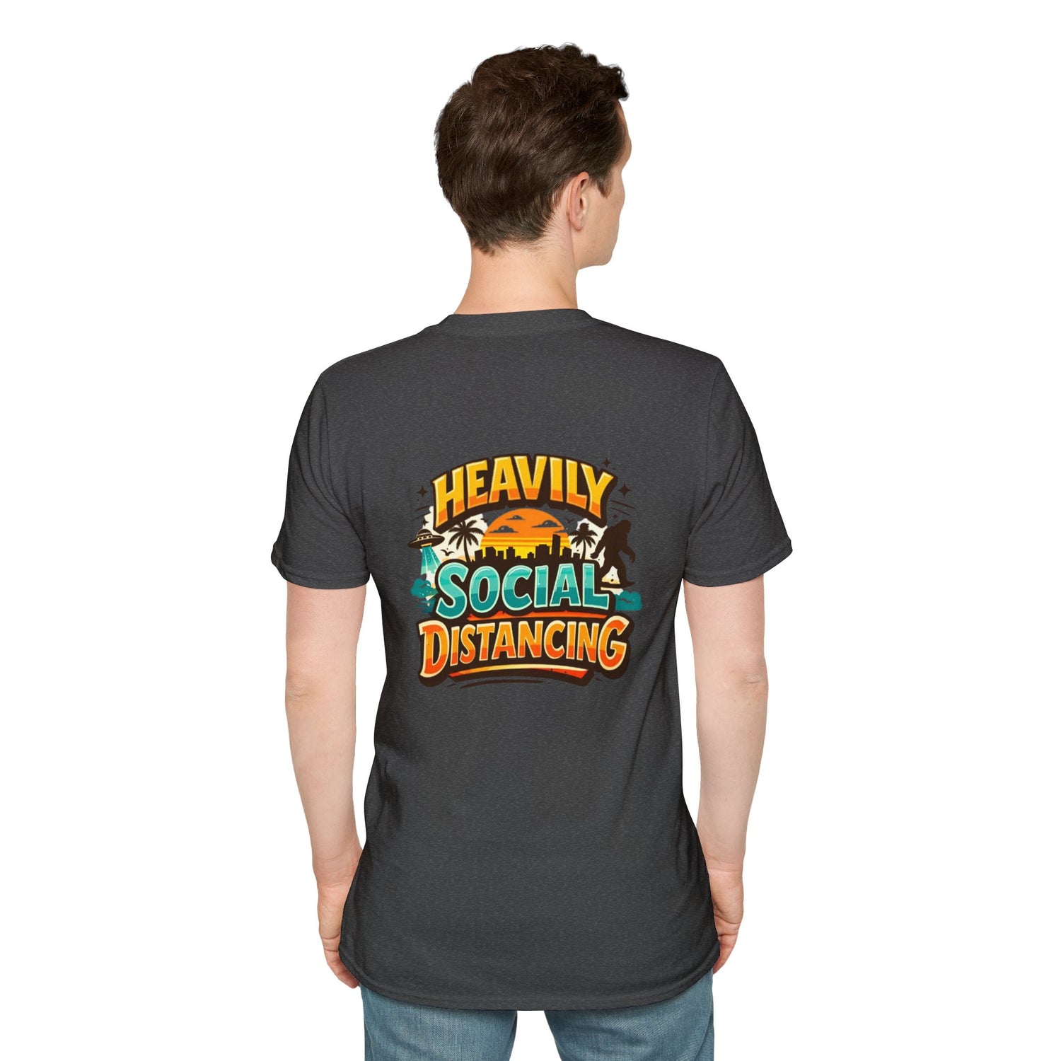 Heavily Socially Distancing Funny T-Shirt