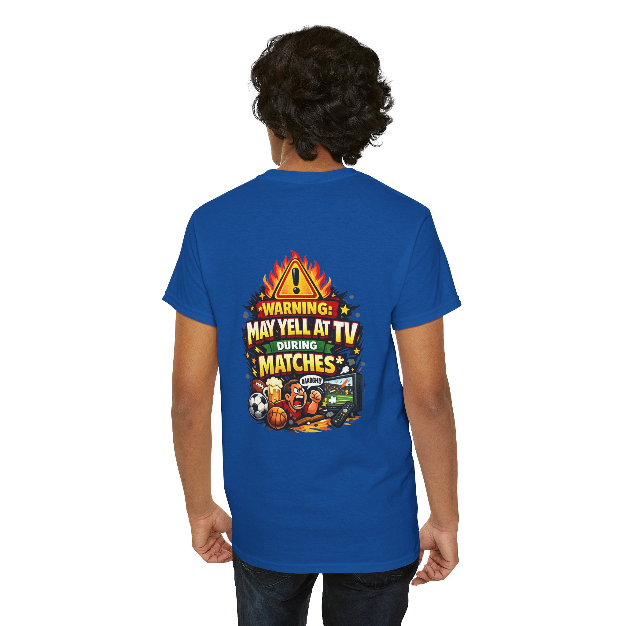 Warning May Yell At TV During Matches Funny T-Shirt