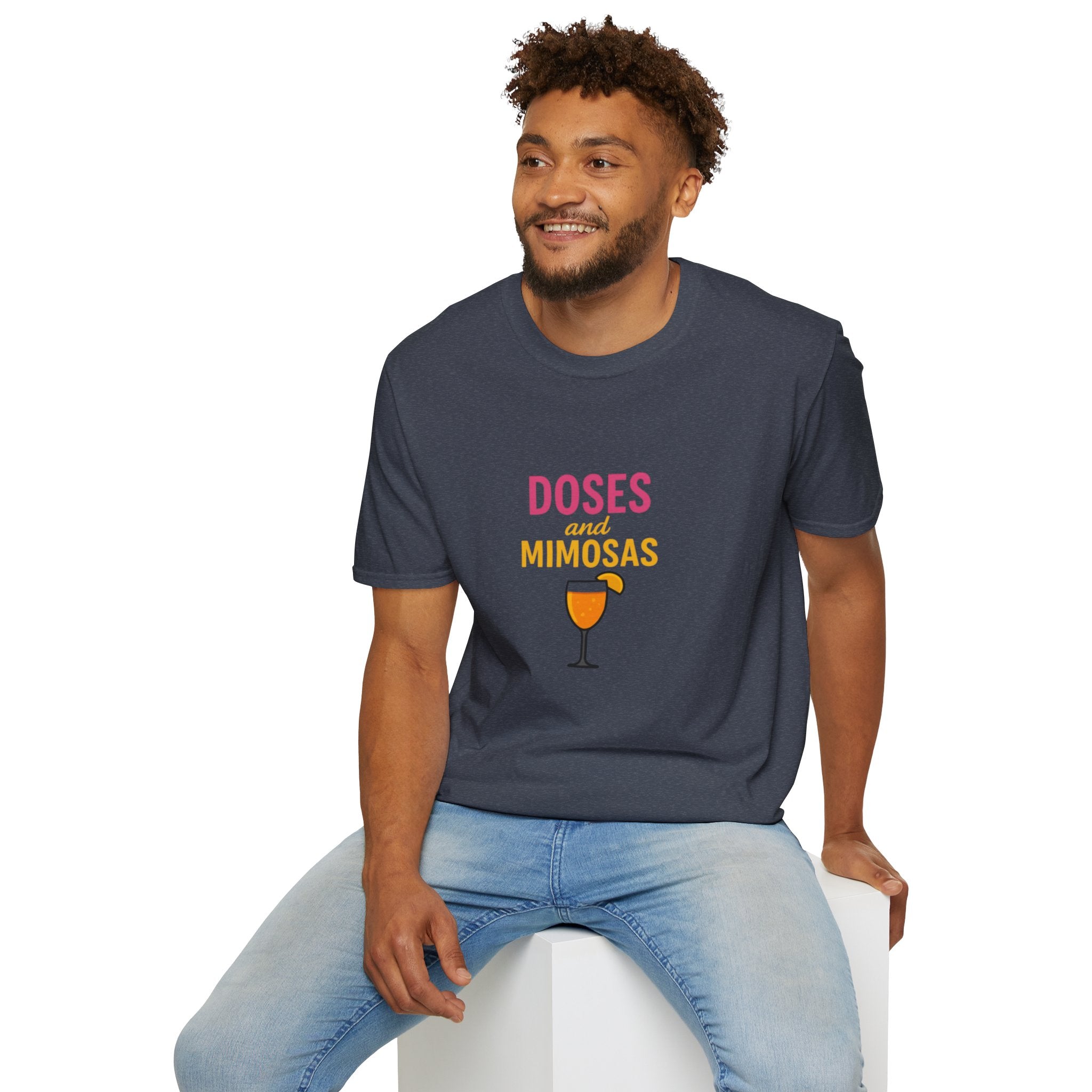 Doses and Mimosas- Party Vibes Unisex T-Shirt