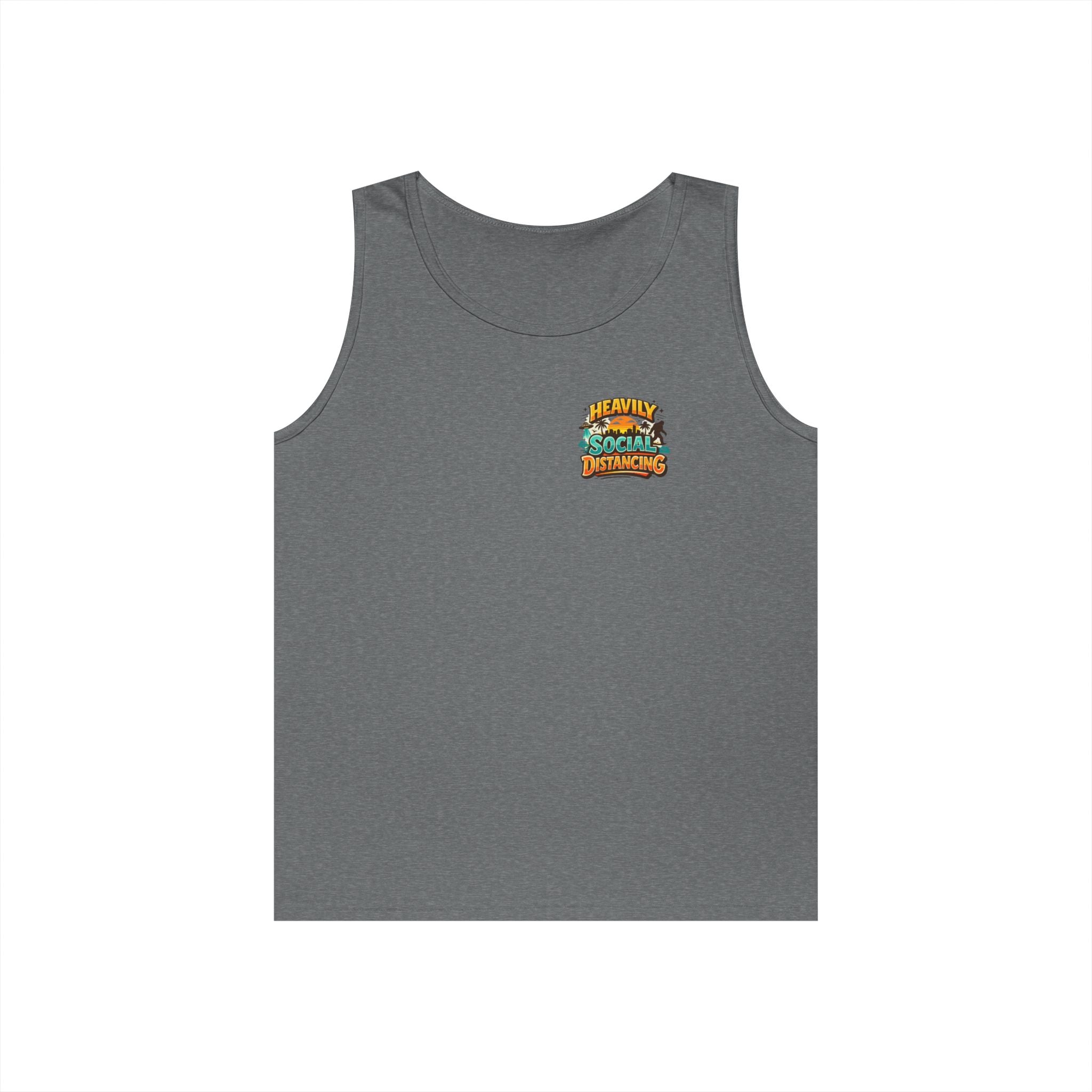 Heavily Socially Distancing Funny Tank Top