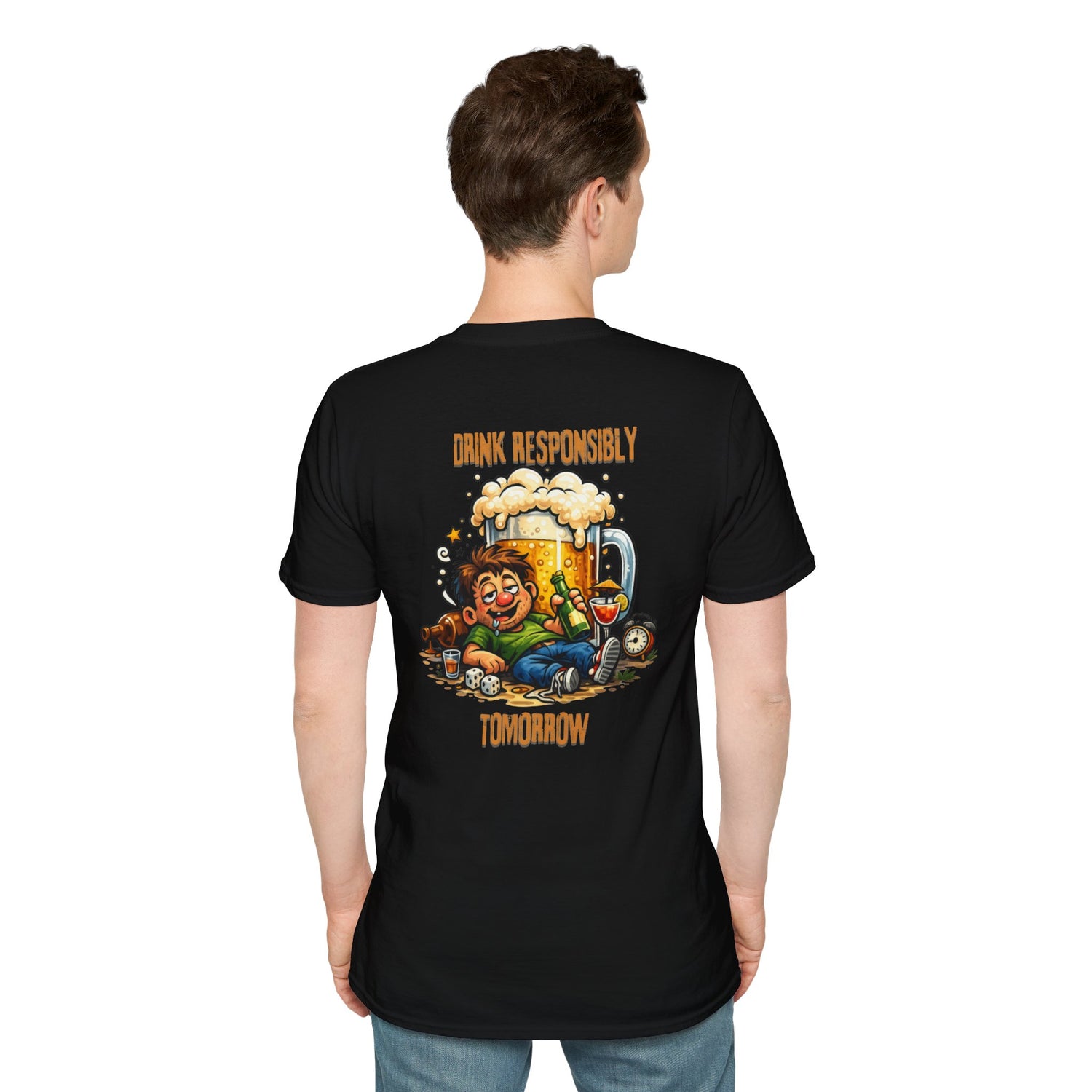 Drink Responsibly Tomorrow T-Shirt — Funny Beer Hangover Graphic Tee