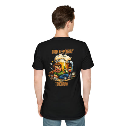 Drink Responsibly Tomorrow T-Shirt — Funny Beer Hangover Graphic Tee